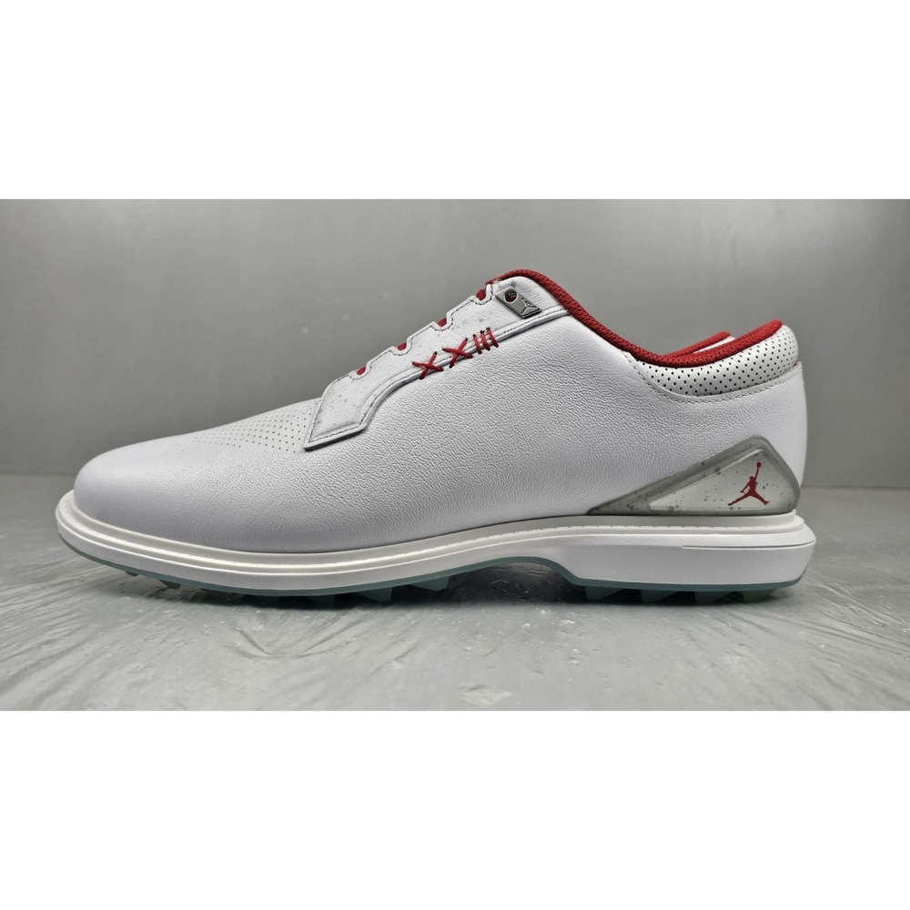 Nike Air Jordan ADG 5 Golf Shoes Mens 11.5 White Fire Red Metallic FQ7874-101